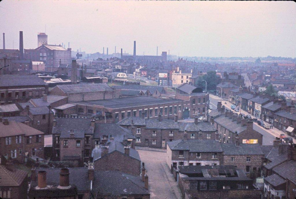 Lancashire Hill from the roof of Stockport Tech 1960